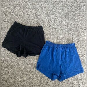 SMALL (BLUE)  AND MEDIUM (BLACK) SOFFE SHORTS
